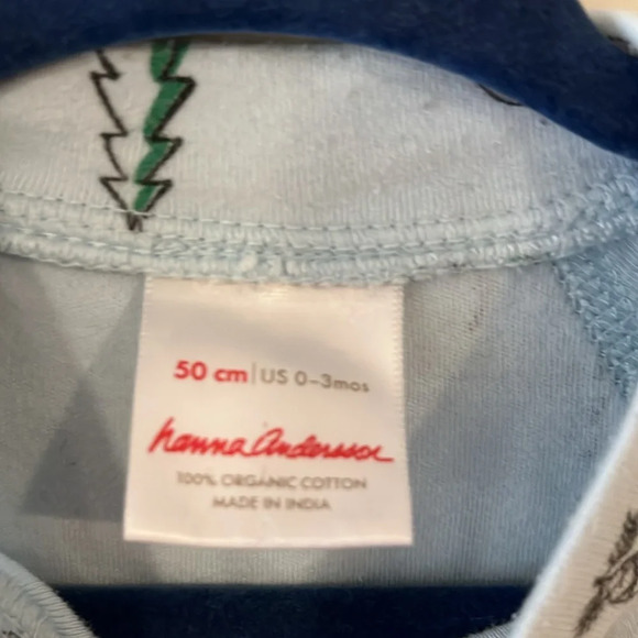 HANNA ANDERSSON Infant 0-3mo Squirrel Organic Full Slap One Piece Footie Sleeper - Picture 5 of 7